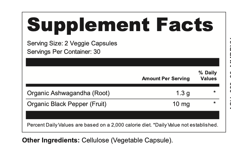 Ashwagandha formula